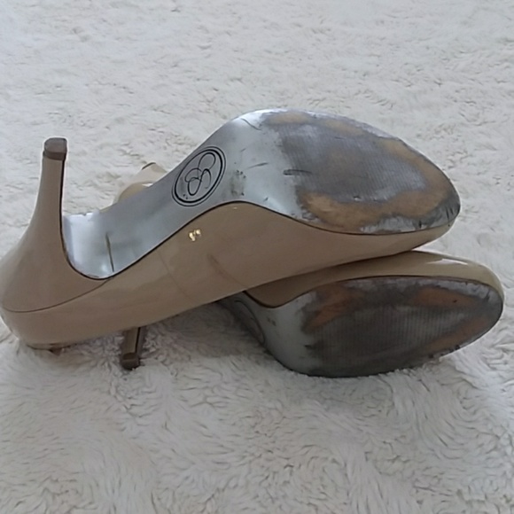 Nude Patent leather heels Jessica Simpson sz 9B/39 - Picture 2 of 5